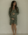 Women's Bamboo Sleeping Dress | Santa Checkerboard