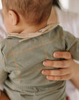 Organic Cotton Baby Bandana Bibs - Ash