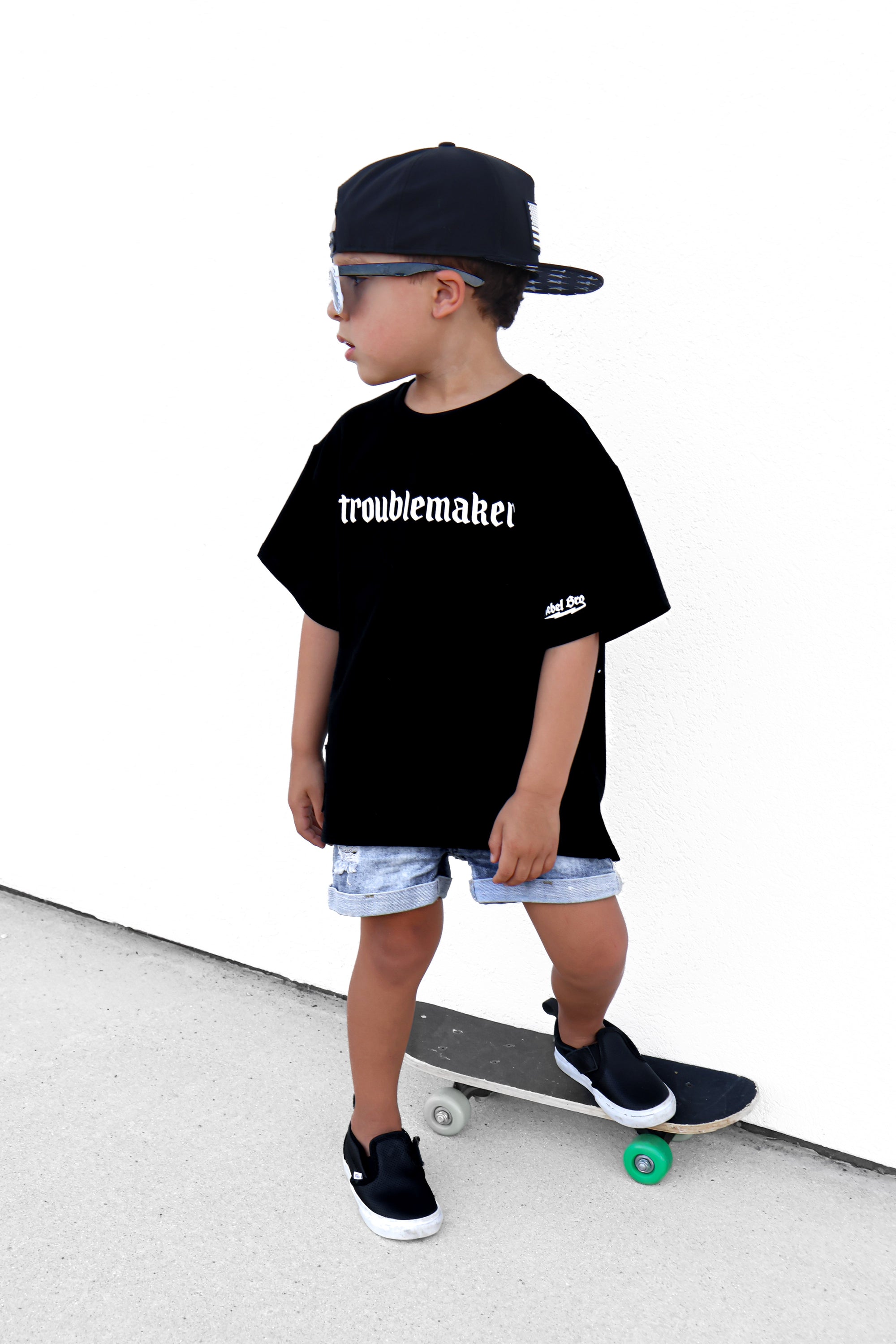 Bamboo Graphic Tee in Troublemaker