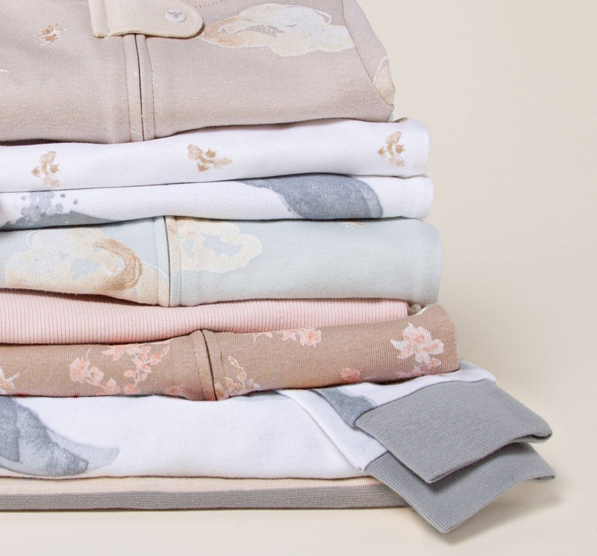 Solid Rib Organic Cotton Two-Piece Pajamas - Hummus