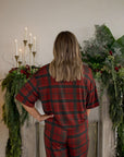 Women's Boxy Tee Lounge Set | Christmas Plaid