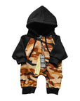 Hooded Fleece Romper in Ranger (PREORDER)