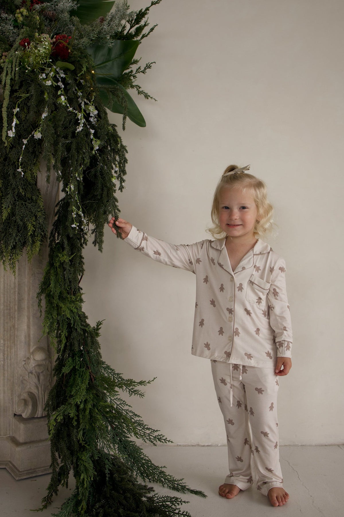 Girl's Bamboo Button Up Lounge Set | Gingersnap