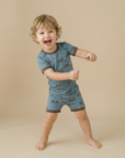 Busy Truck Bamboo Boys Girls Infants Short Sleeve PJs-C
