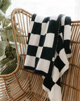 Plush Blanket  | Black & White Checkerboard