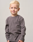 Long Sleeve Ribbed Tee - Graphite