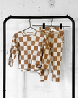 Organic Ribbed Set in Vanilla + Chestnut (PREORDER)