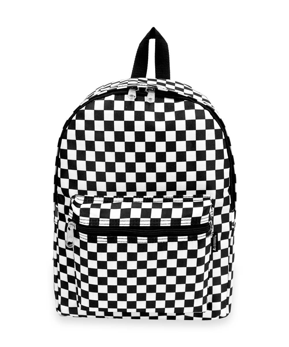 Checker Print Backpack