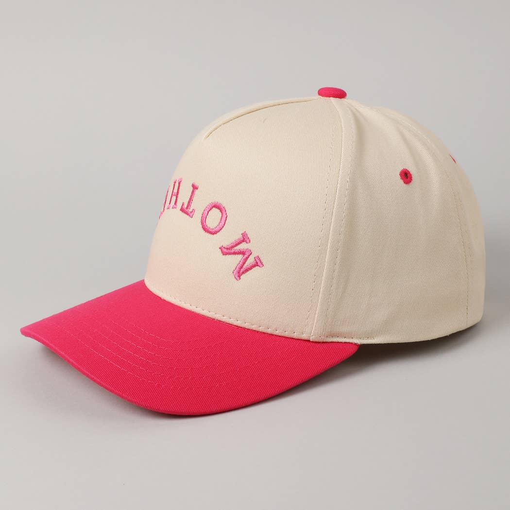 MOTHER Upside Down Lettering Embroidery Cap: Black / ONE SIZE