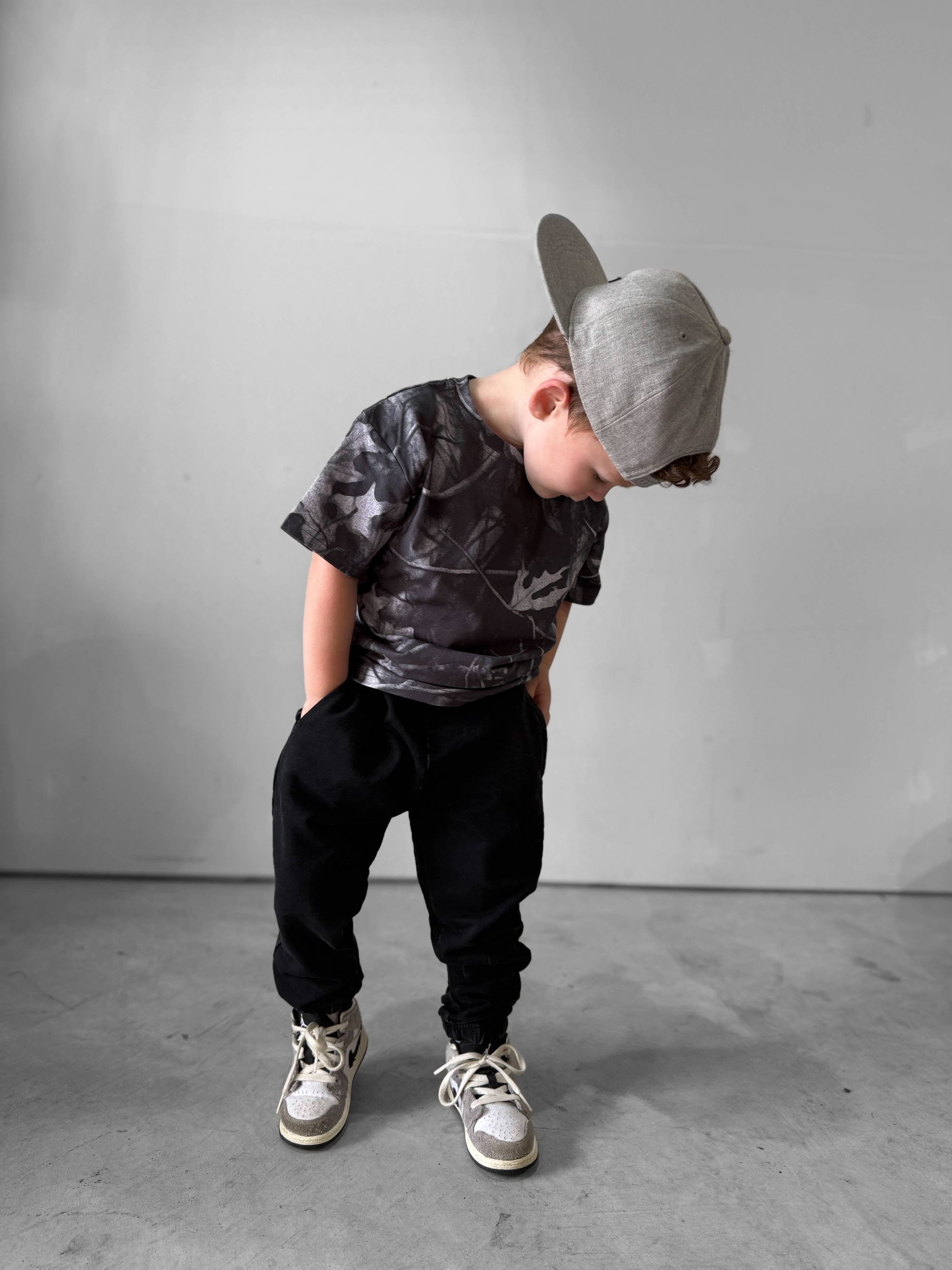 Toddler Camo Tee in Charcoal