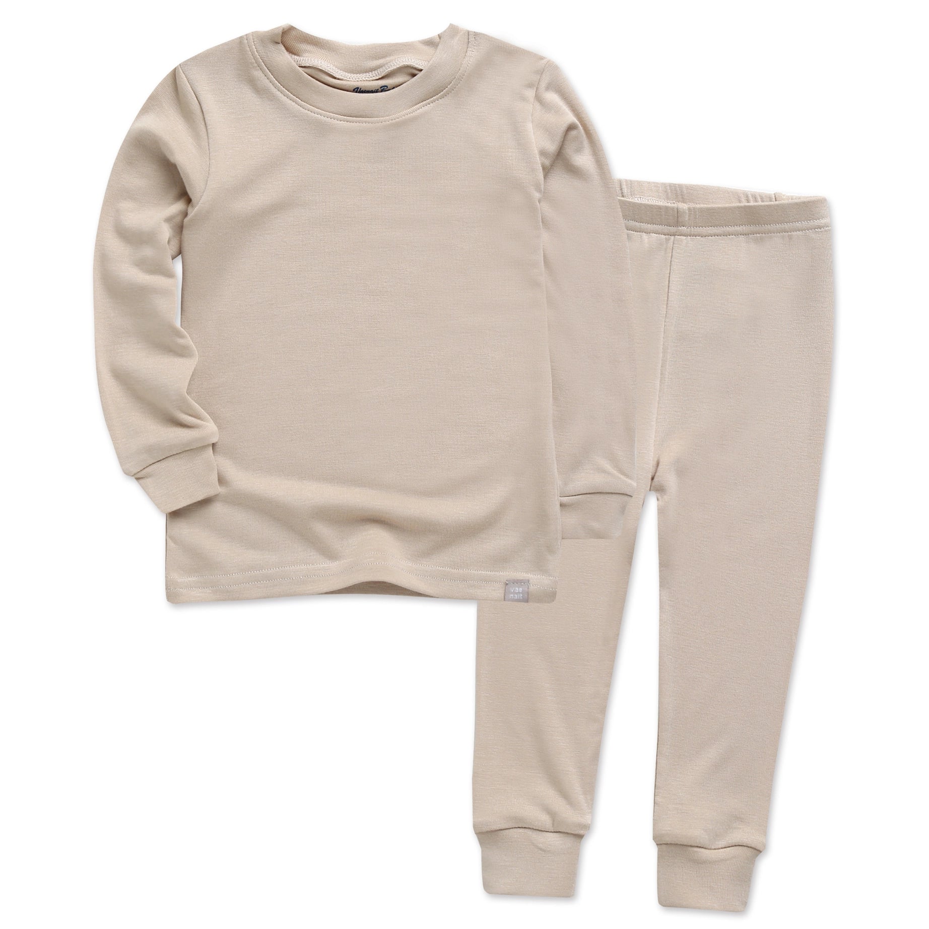 Bamboo Oatmeal Black Long Sleeve PJs