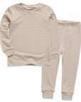Bamboo Oatmeal Black Long Sleeve PJs