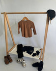 Ribbed Chocolate Pocket Long Sleeve