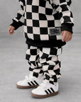 Fleece Hoodie + Sweatpants Set in Venice (Checkered)