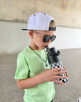 Checker Flame 16 Oz Water Bottle