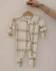Bamboo Zip Pajamas | Ellis Plaid