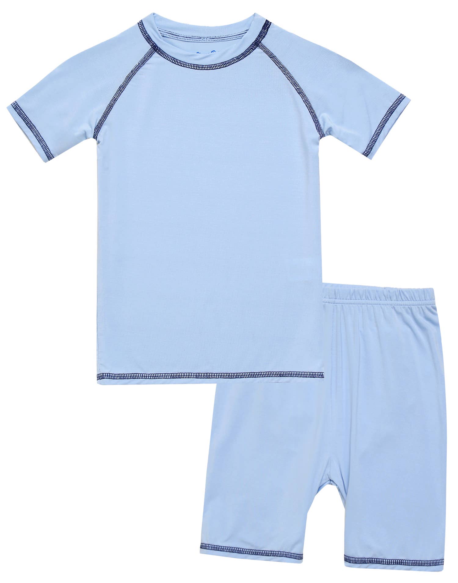Sky Bamboo Stitch Boys Girls Infants Short Sleeve PJs-C