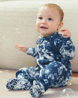 Cotton 2-Way Zip Baby Infant Footie Pajama-Prism Navy-C