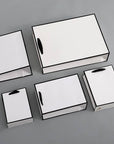White with Black Border Paper Gift Bag w/ free tissue