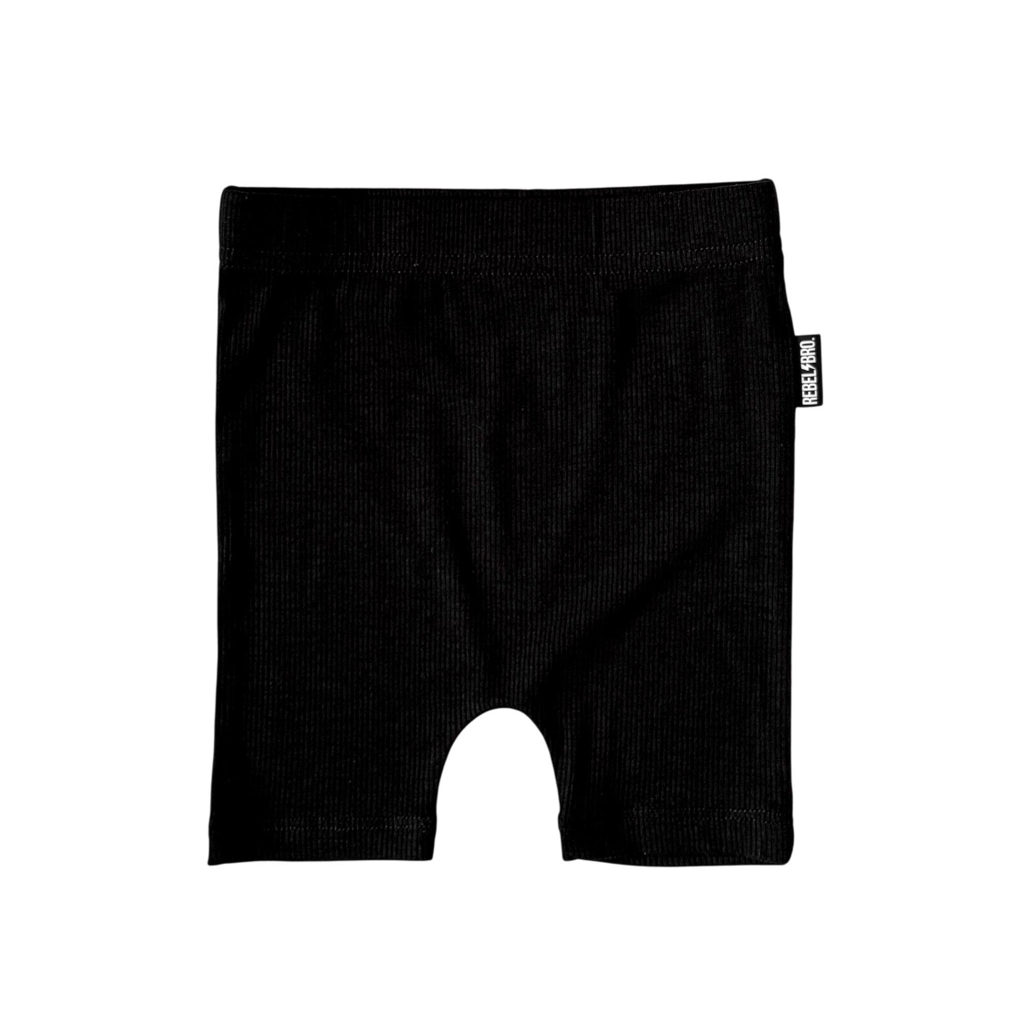 Bamboo Biker Shorts in Black