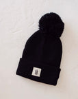 ff Knit Pom Top Beanie | Black
