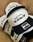 Born To Be A Stay At Home Wife - Black Vintage Trucker Hat