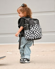 Checker Flames Mid-Size Backpack