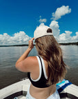 Lake it Easy - Navy Vintage Trucker Hat