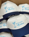 Mom's Drink Martinis - Navy Vintage Trucker Hat