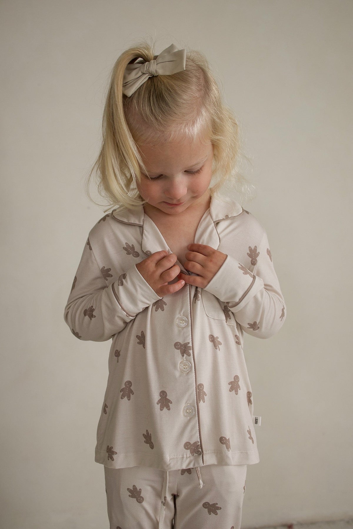 Girl's Bamboo Button Up Lounge Set | Gingersnap