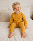 Bamboo Mustard Long Sleeve PJs