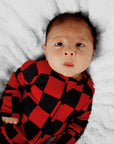 Bamboo Zippy Sleeper in Americana Red + Black (Checkered)
