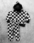 Fleece Hoodie + Sweatpants Set in Venice (Checkered)