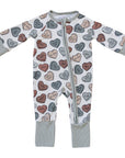 Conversation Hearts Ribbed Bamboo Zipper