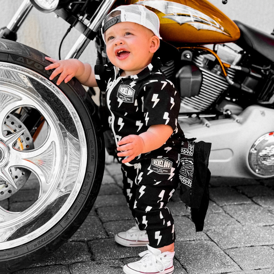 Pit Crew Romper in Jagger
