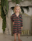 Bamboo Sleeping Dress | Holiday Stripe