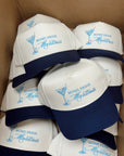 Mom's Drink Martinis - Navy Vintage Trucker Hat