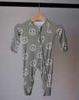 Bamboo Zip Pajamas | Peace