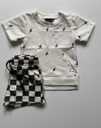 CHECKERED COLOR BLOCK • SHORTS