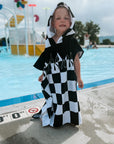 Checker Flame Hooded Towel