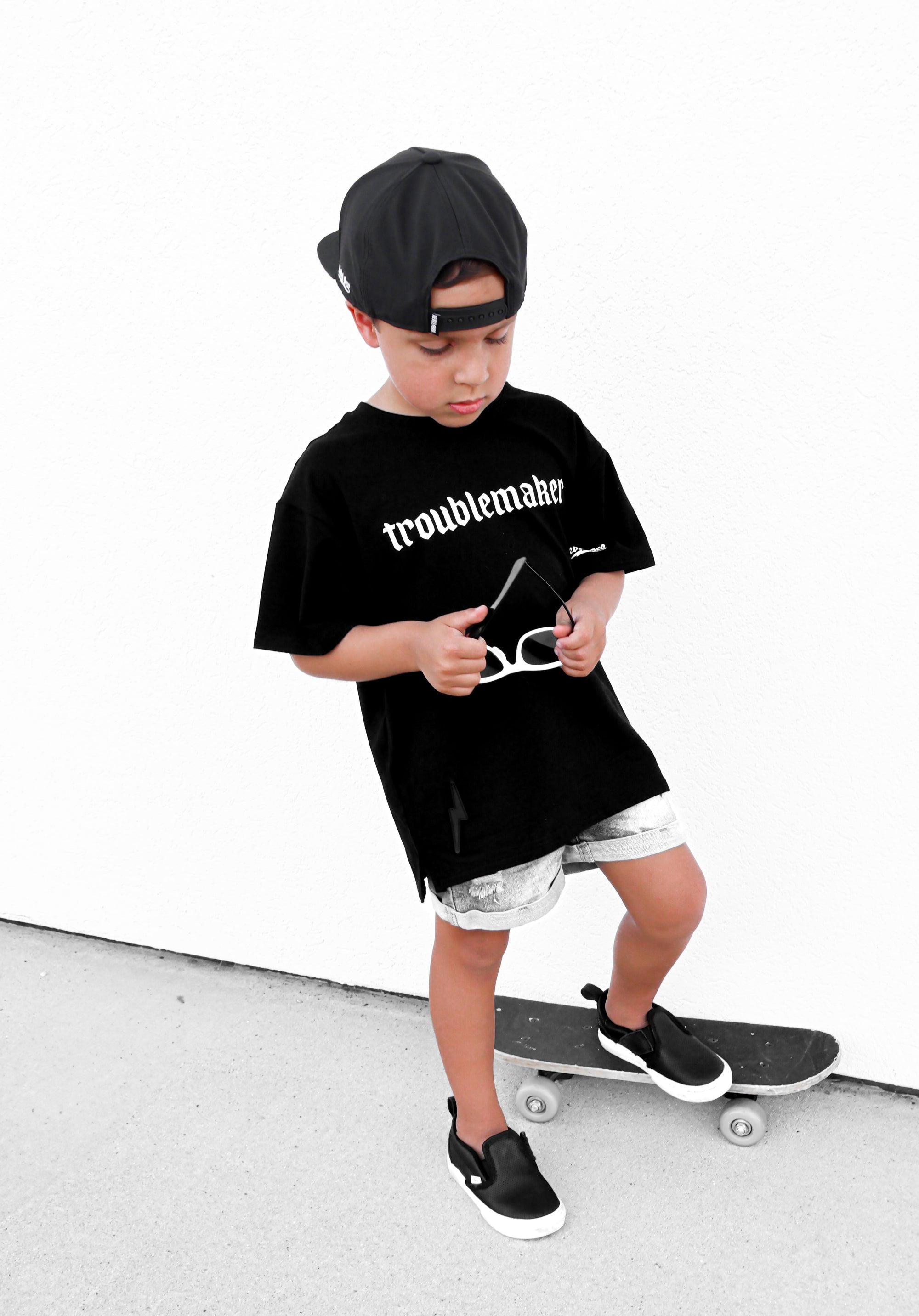 Bamboo Graphic Tee in Troublemaker