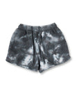 COTTON TIE-DYE SHORTS // CHARCOAL