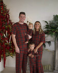 Women's Boxy Tee Lounge Set | Christmas Plaid