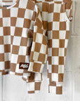 Organic Ribbed Set in Vanilla + Chestnut (PREORDER)