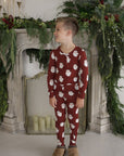 Bamboo Two Piece Pajamas | Vintage Santa