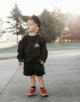 Moto Sweatshirt Acid Wash Black