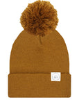 Beanie with Pom - Camel Brown