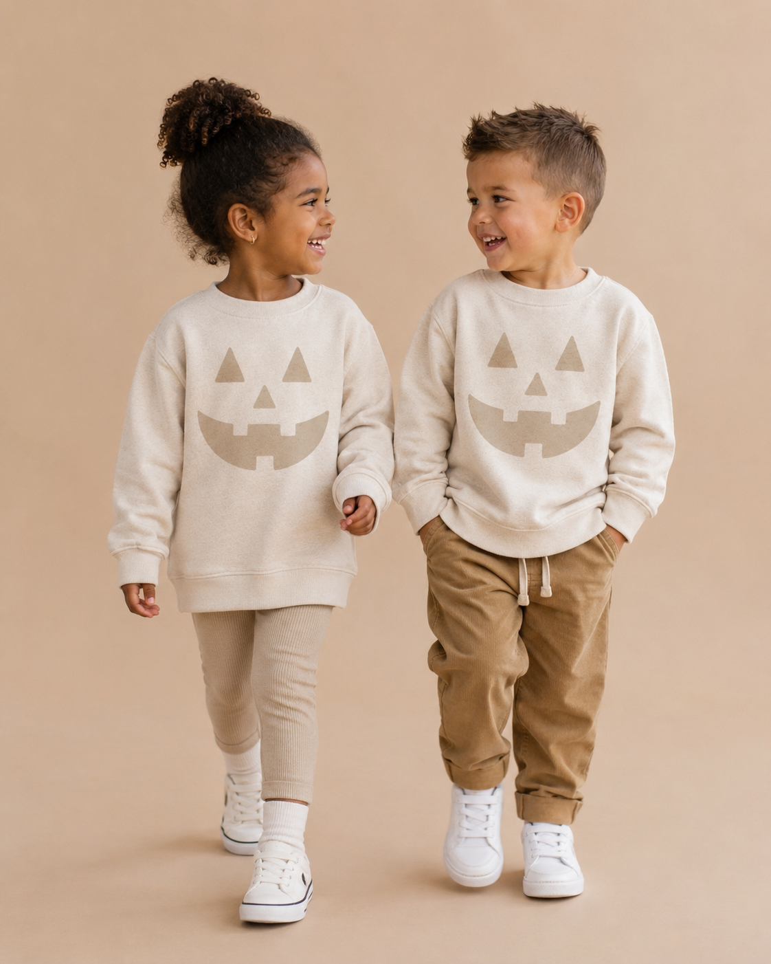 Neutral Jack-O-Lantern Baby/Kids Pullover