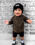 Acid Wash Chocolate Crewneck