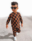 Organic Ribbed Set in Smoke + Spice (PREORDER)